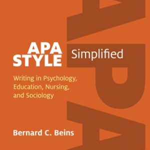 APA Style Simplified ISBN-13: 9780470672327