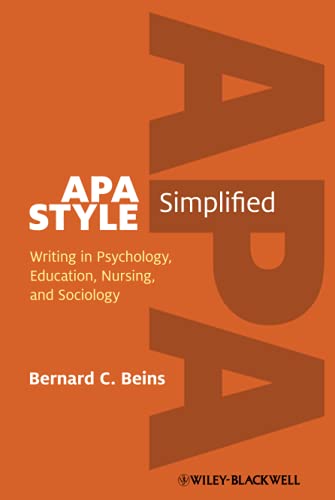APA Style Simplified ISBN-13: 9780470672327