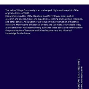 The Indian Village Community Paperback – March 15, 2021 9783348038980
