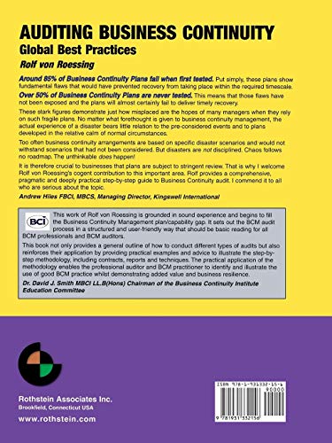 Auditing Business Continuity: Global Best Practices (Business Continuity Management) First Edition 9781931332156 - Image 3