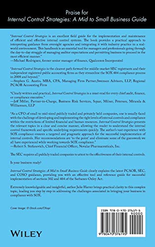 Internal Control Strategies: A Mid to Small Business Guide 1st Edition 9780470376195 - Image 2
