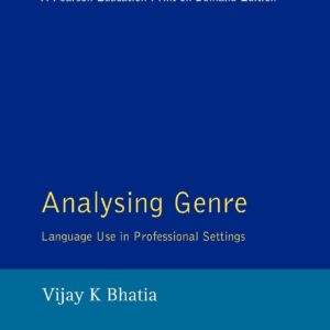Analysing Genre (Applied Linguistics and Language Study) 1st Edition 9780582085244