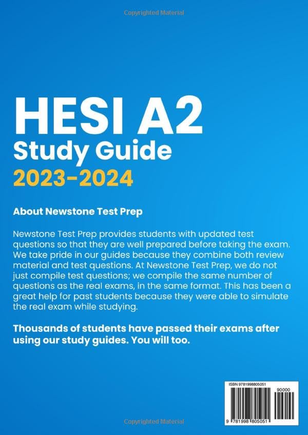 HESI A2 Study Guide 2023-2024: Review + 1200 Test Questions and Detailed Answer Explanations for the HESI Admission Assessment (Includes 4 Full-Length Exams) 9781998805051 - Image 3