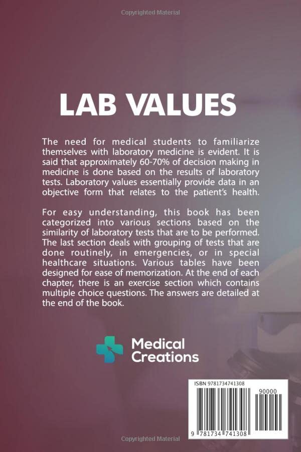 Lab Values: Everything You Need to Know about Laboratory Medicine and its Importance in the Diagnosis of Diseases: Second Edition 9781734741308 - Image 3