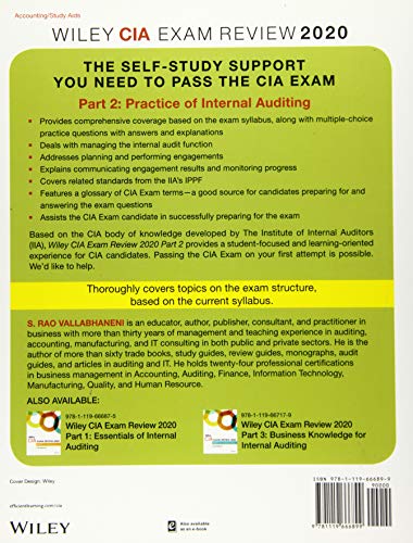 Wiley CIA Exam Review 2020, Part 2: Practice of Internal Auditing 1st Edition 9781119666899 - Image 2