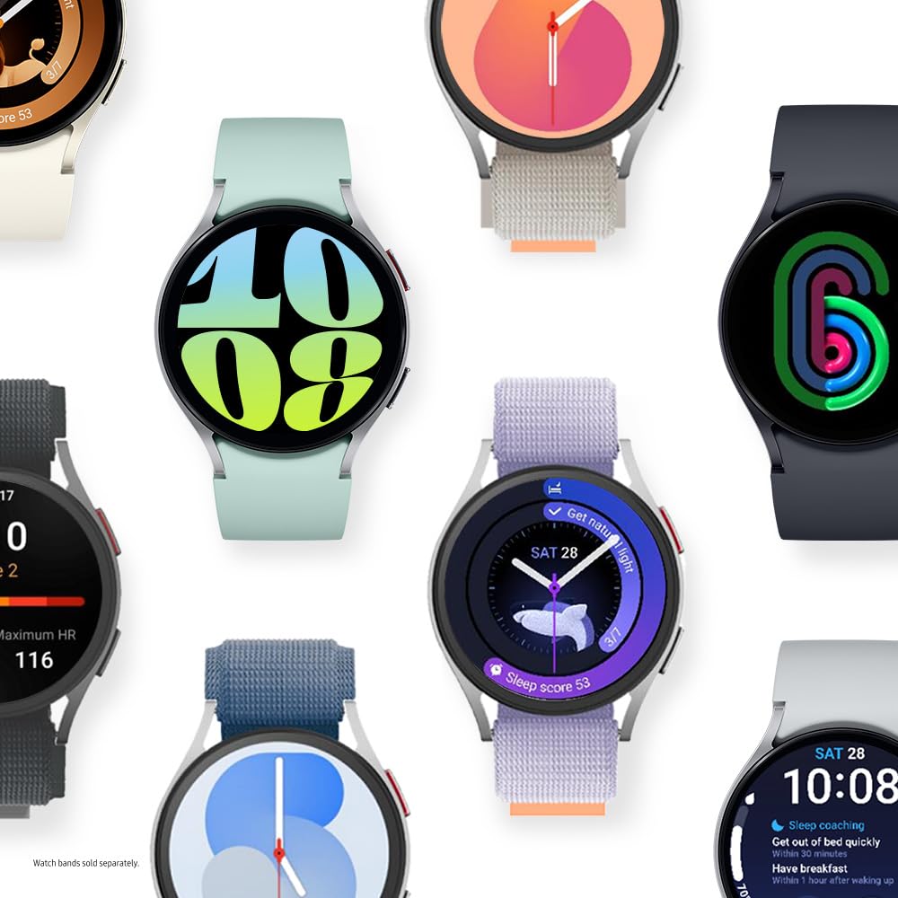 SAMSUNG Galaxy Watch 6 44mm Bluetooth Smartwatch w/ Fitness Tracker, Personalized HR Zones, Advanced Sleep Coaching, Heart Monitor, BIA Sensor, Biggest Screen, US Version, Silver (Renewed) - Image 2