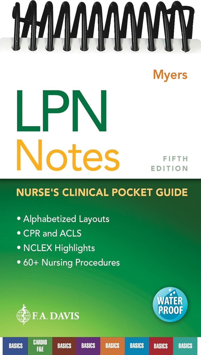 LPN Notes: Nurse's Clinical Pocket Guide Fifth Edition 9780803699748