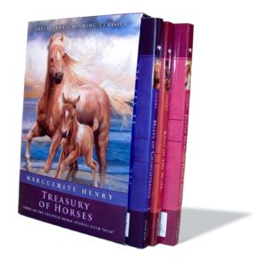 Marguerite Henry Treasury of Horses (Boxed Set): Misty of Chincoteague, Justin Morgan Had a Horse, King of the Wind Paperback – August 28, 2007 9781416939542