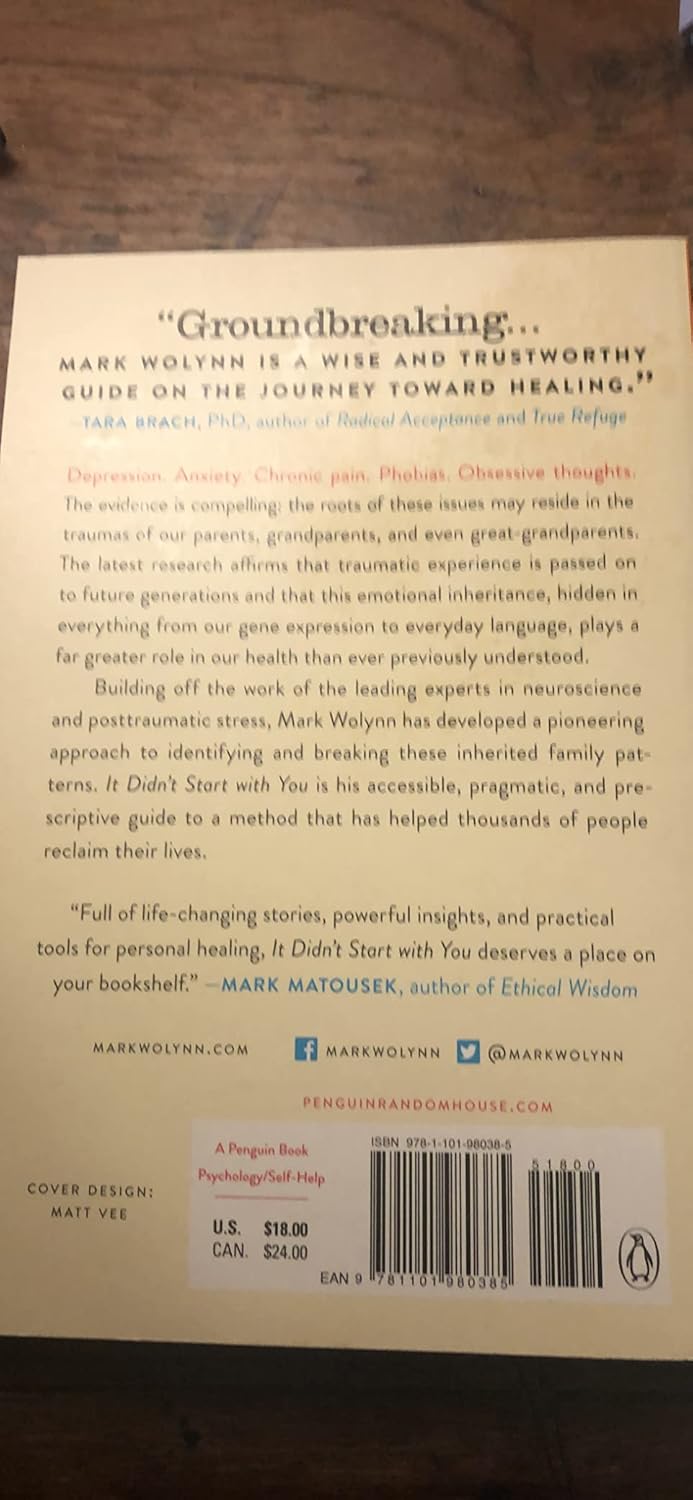 It Didn't Start with You: How Inherited Family Trauma Shapes Who We Are and How to End the Cycle Paperback – April 25, 2017 9781101980385 - Image 8
