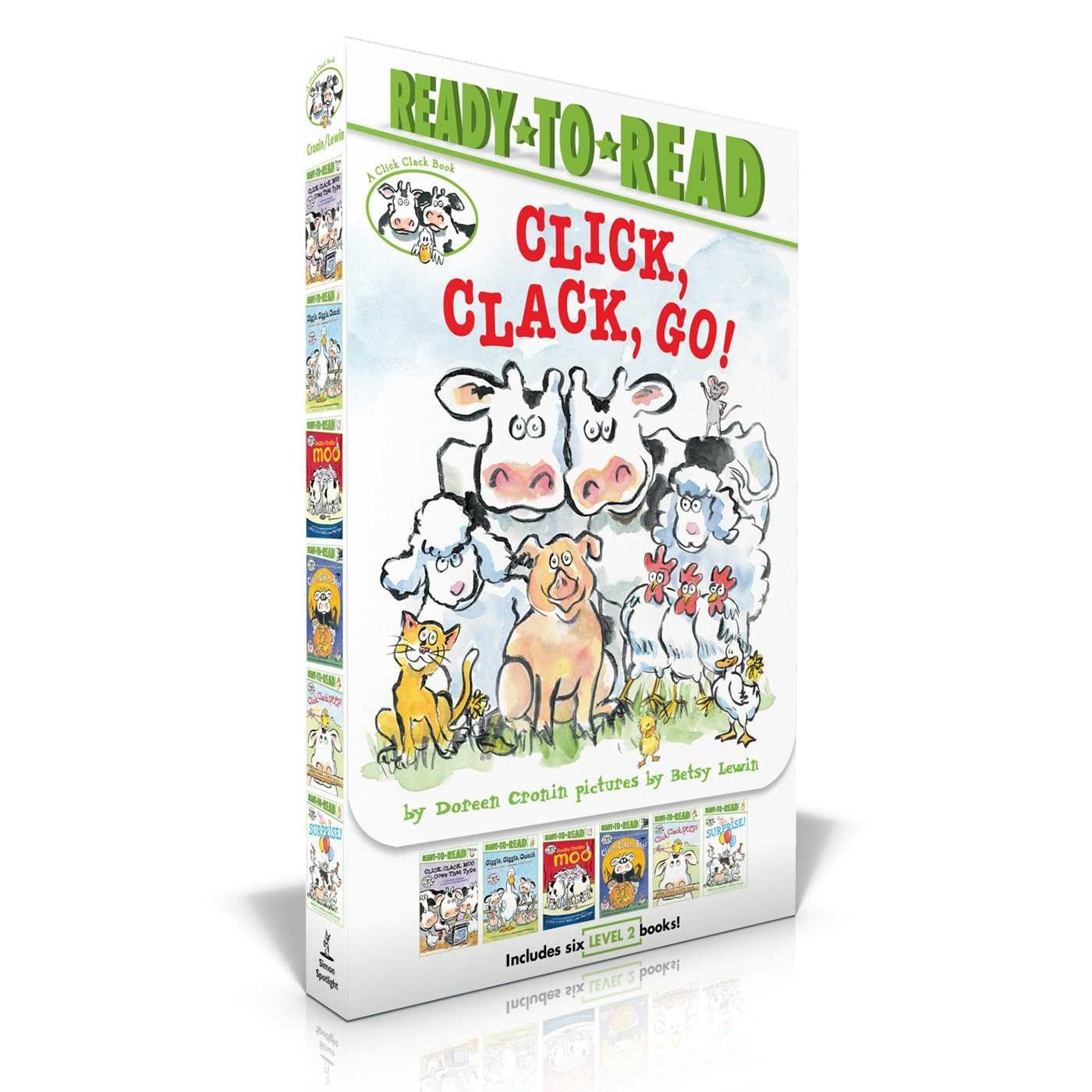 Click, Clack, Go! (Boxed Set): Click, Clack, Moo; Giggle, Giggle, Quack; Dooby Dooby Moo; Click, Clack, Boo!; Click, Clack, Peep!; Click, Clack, Surprise! (A Click Clack Book) Paperback – August 27, 2019 9781534450912