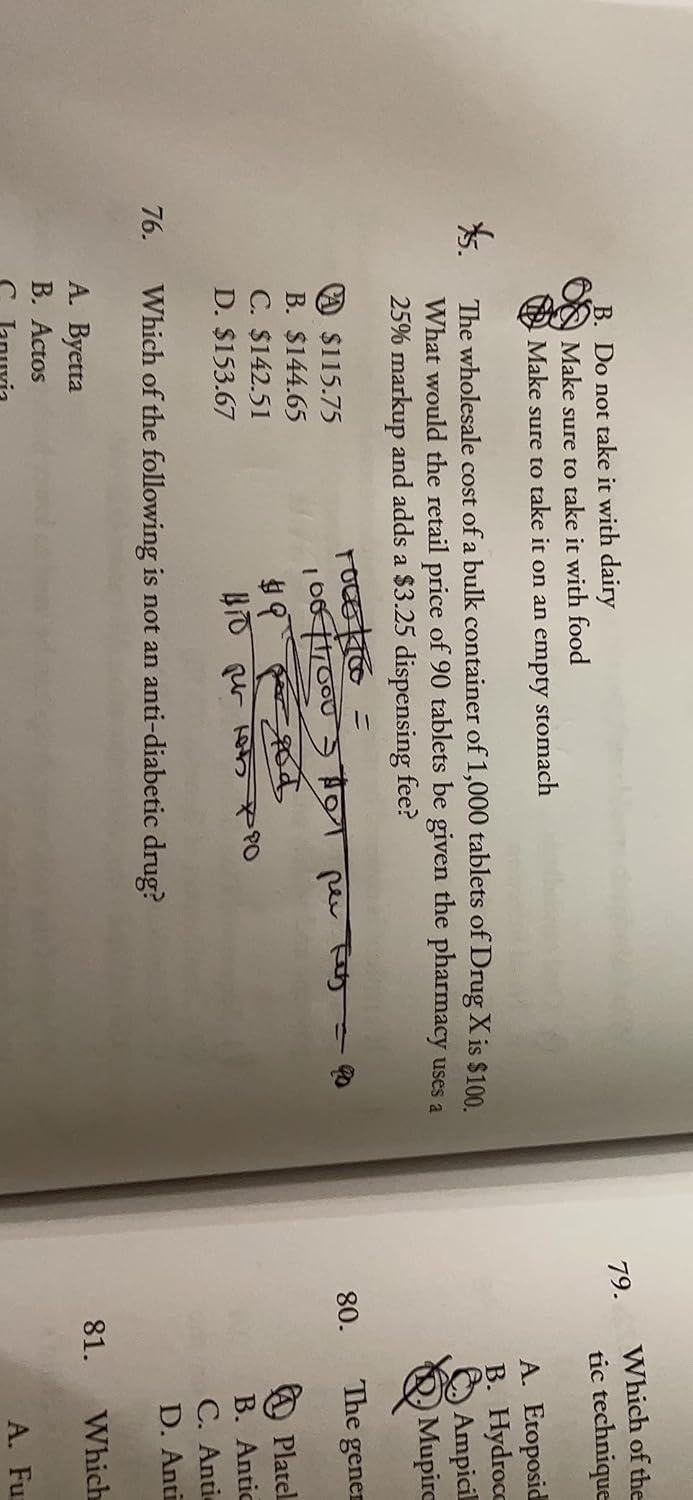 PTCB Exam Prep 2023-2024: Study Guide with 270 Practice Questions and Answer Explanations for the Pharmacy Technician Certification Board Test Spiral-bound – April 16, 2023 9781951652739 - Image 2