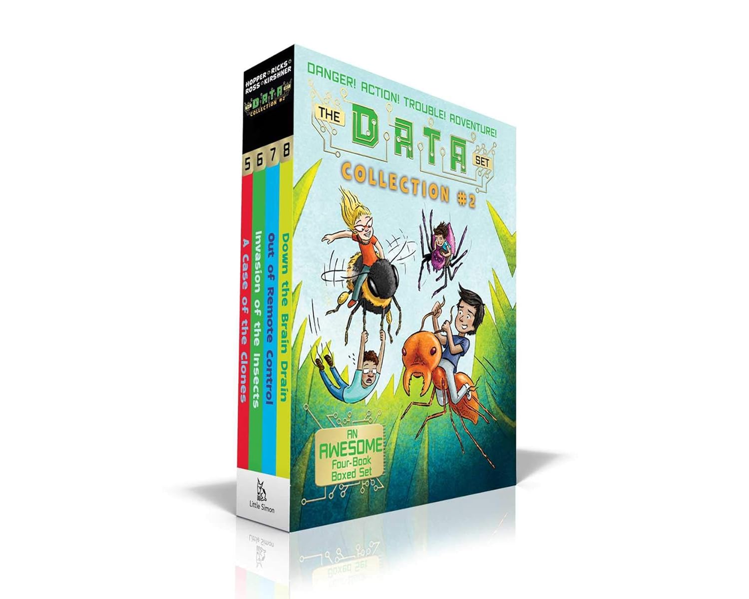 The DATA Set Collection #2 (Boxed Set): A Case of the Clones; Invasion of the Insects; Out of Remote Control; Down the Brain Drain Paperback – Illustrated, September 15, 2020 9781534465350