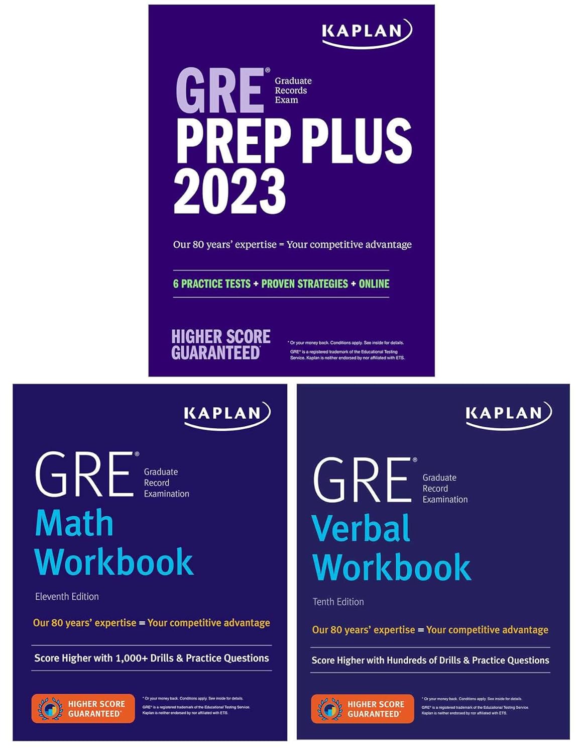 GRE Complete 2023, 3-Book Set Includes 6 Practice Tests, 2500+ Practice Questions + 1 Year Online Access to 1000+ Question Bank and Video Explanations (Kaplan Test Prep) Workbook,Workbook Edition 9781506282060