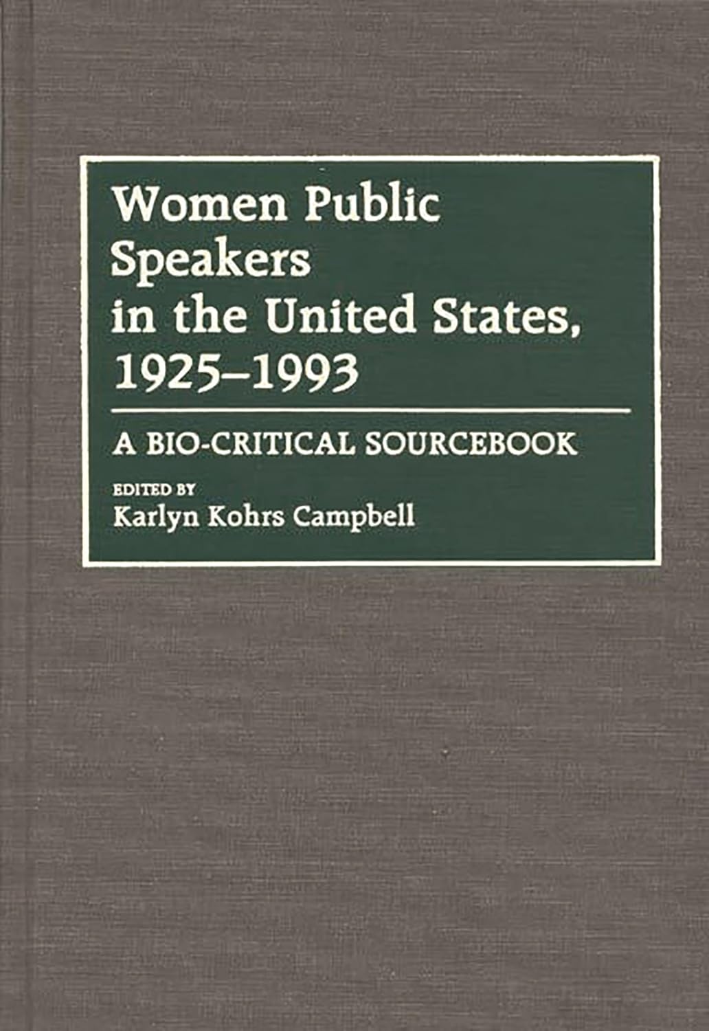 Women Public Speakers in the United States
