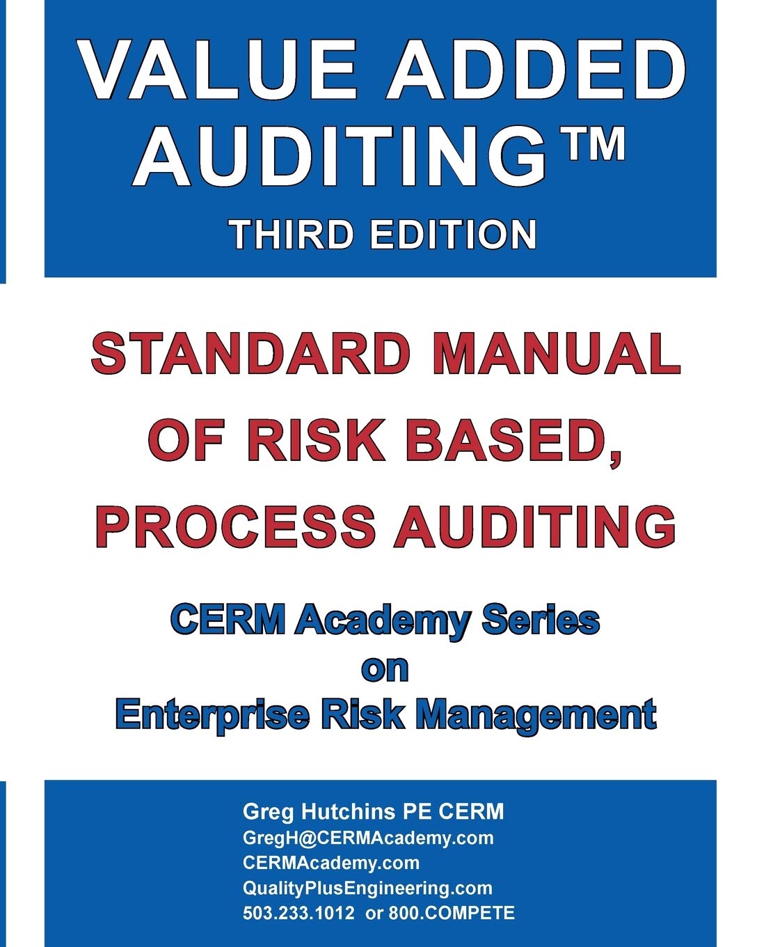 Value Added Auditing Third Edition: Standard Manual of Risk Based