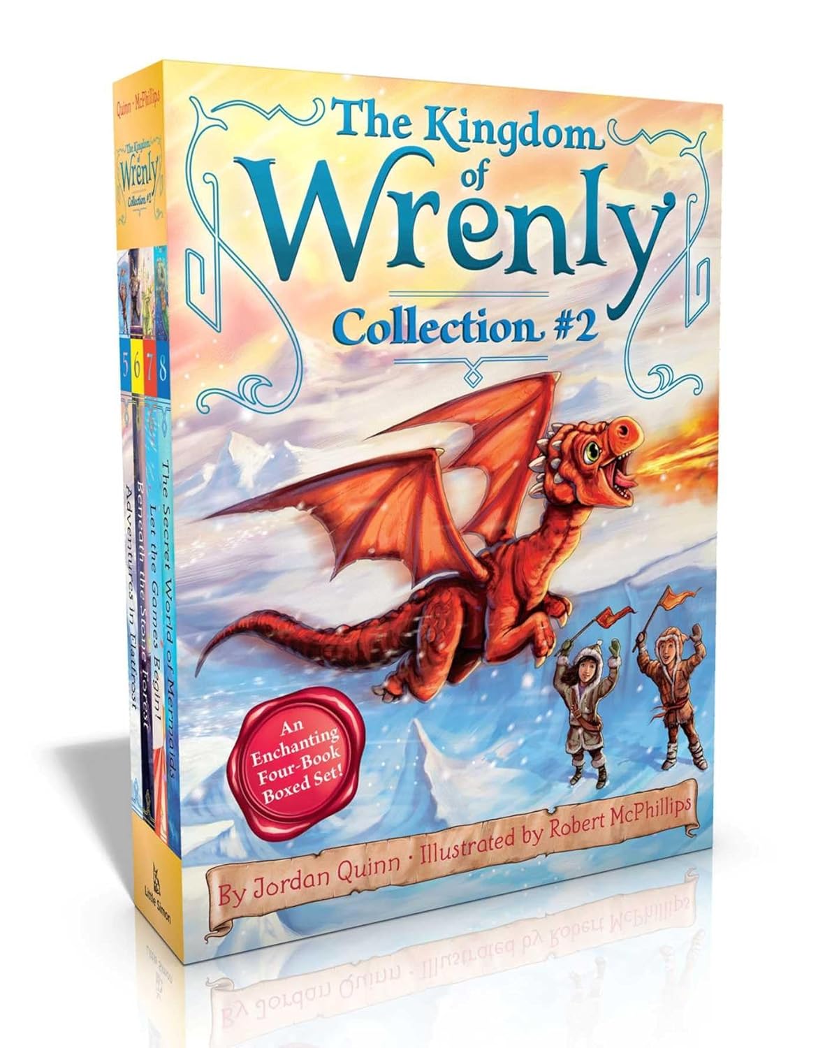The Kingdom of Wrenly Collection #2 (Boxed Set): Adventures in Flatfrost; Beneath the Stone Forest; Let the Games Begin!; The Secret World of Mermaids Paperback – Illustrated, June 20, 2017 9781481499613