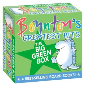 Boynton’s Greatest Hits The Big Green Box (Boxed Set): Happy Hippo, Angry Duck; But Not the Armadillo; Dinosaur Dance!; Are You A Cow? Board book – Illustrated, November 27, 2018 9781534433533