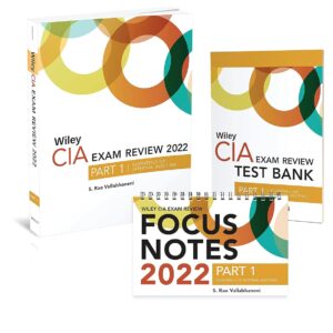 Wiley CIA Exam Review 2022 + Test Bank + Focus Notes: Essentials of Internal Auditing Set 1st Edition 9781119848790