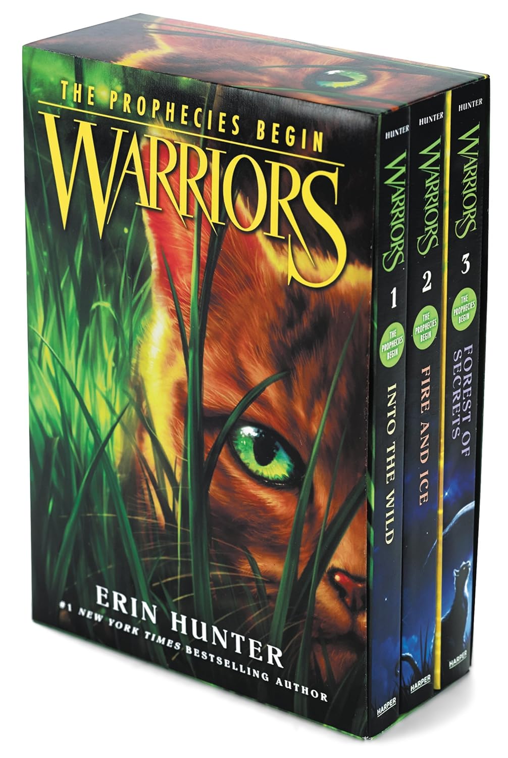 Warriors Box Set: Volumes 1 to 3: Into the Wild, Fire and Ice, Forest of Secrets (Warriors: The Prophecies Begin) Paperback – March 17, 2015 9780062373298