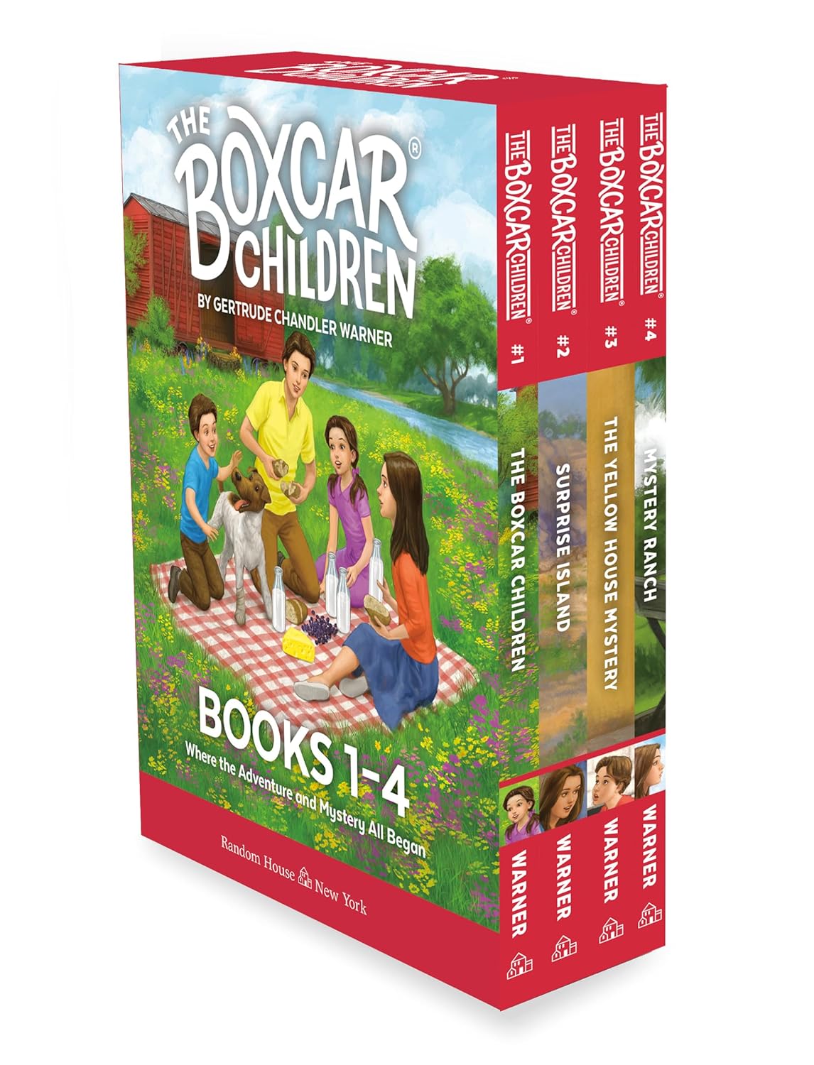 The Boxcar Children Mysteries Boxed Set 1-4: The Boxcar Children; Surprise Island; The Yellow House; Mystery Ranch Paperback – Box set