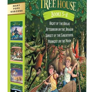 Magic Tree House Boxed Set, Books 5-8: Night of the Ninjas, Afternoon on the Amazon, Sunset of the Sabertooth, and Midnight on the Moon Paperback – Box set, May 28, 2002 9780375822667