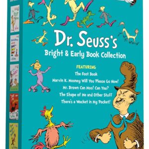 Dr. Seuss Bright & Early Book Boxed Set Collection: The Foot Book; Marvin K. Mooney Will You Please Go Now!; Mr. Brown Can Moo! Can You?, The Shape of … in My Pocket! (Bright & Early Books(R)) Hardcover – Picture Book, September 14, 2021 9780593485477