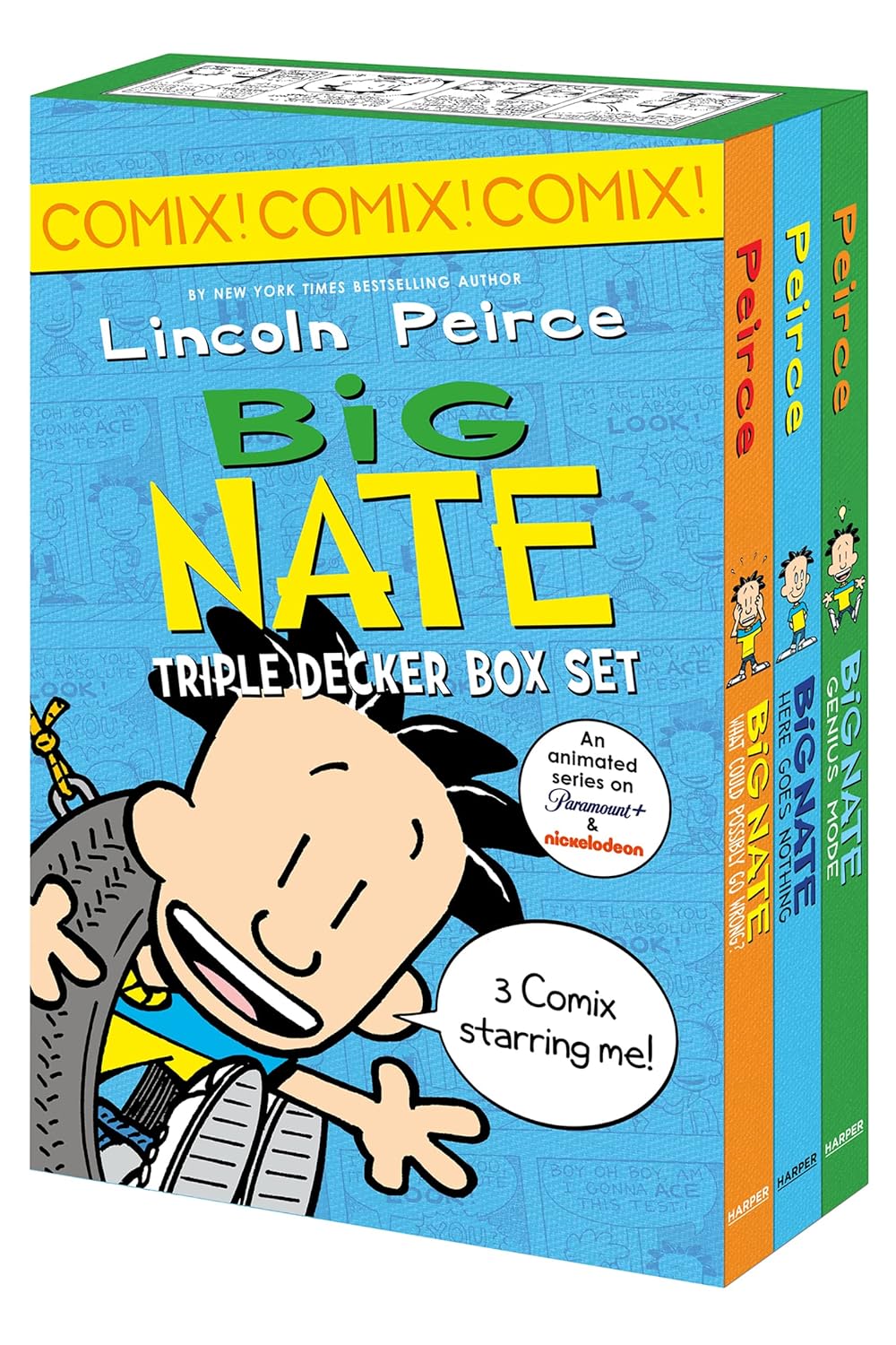 Big Nate: Triple Decker Box Set: Big Nate: What Could Possibly Go Wrong? and Big Nate: Here Goes Nothing, and Big Nate: Genius Mode Paperback – July 6, 2021 9780063114128