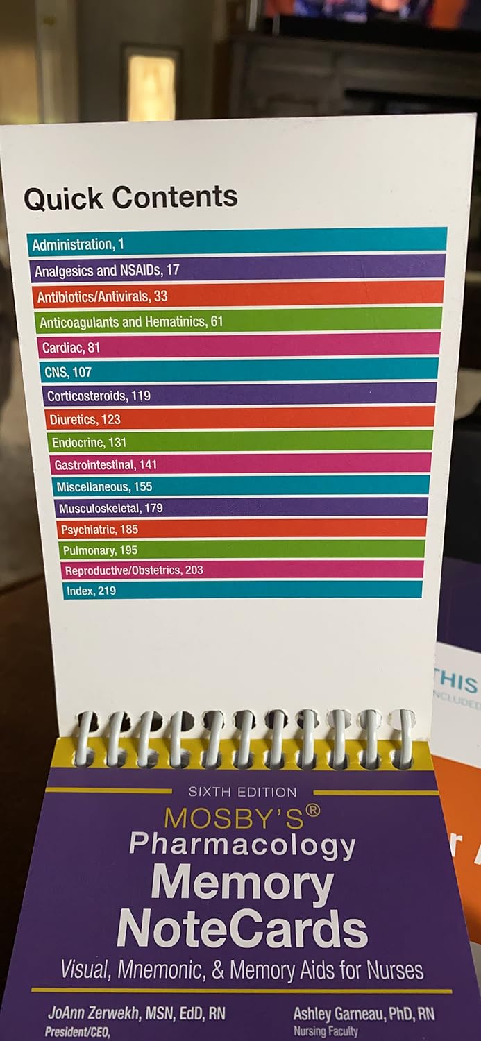 Mosby's Pharmacology Memory NoteCards: Visual, Mnemonic, and Memory Aids for Nurses 6th Edition 9780323661911 - Image 11