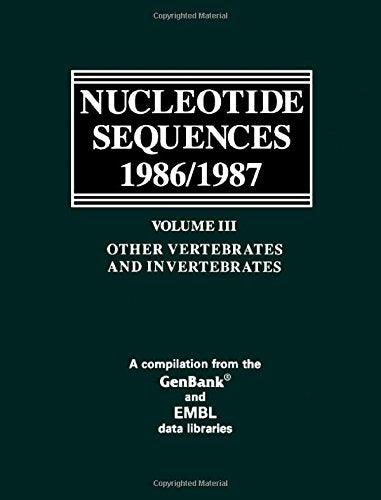 Nucleotide Sequences 1986/1987: Other Vertebrates and Invertebrates