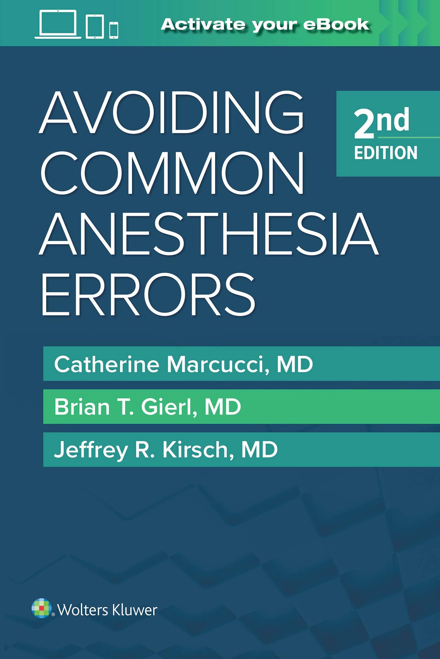 Avoiding Common Anesthesia Errors-ISBN: 1451195192