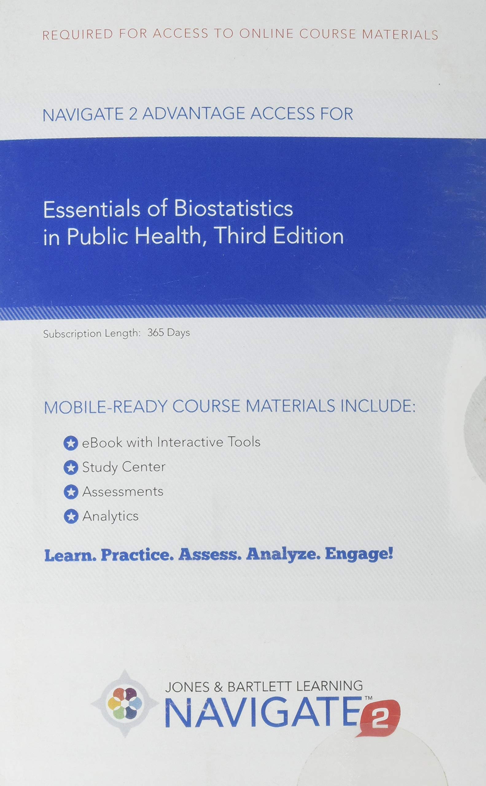 Navigate 2 Advantage Access For Essentials Of Biostatistics In Public Health-ISBN: 9781284108217
