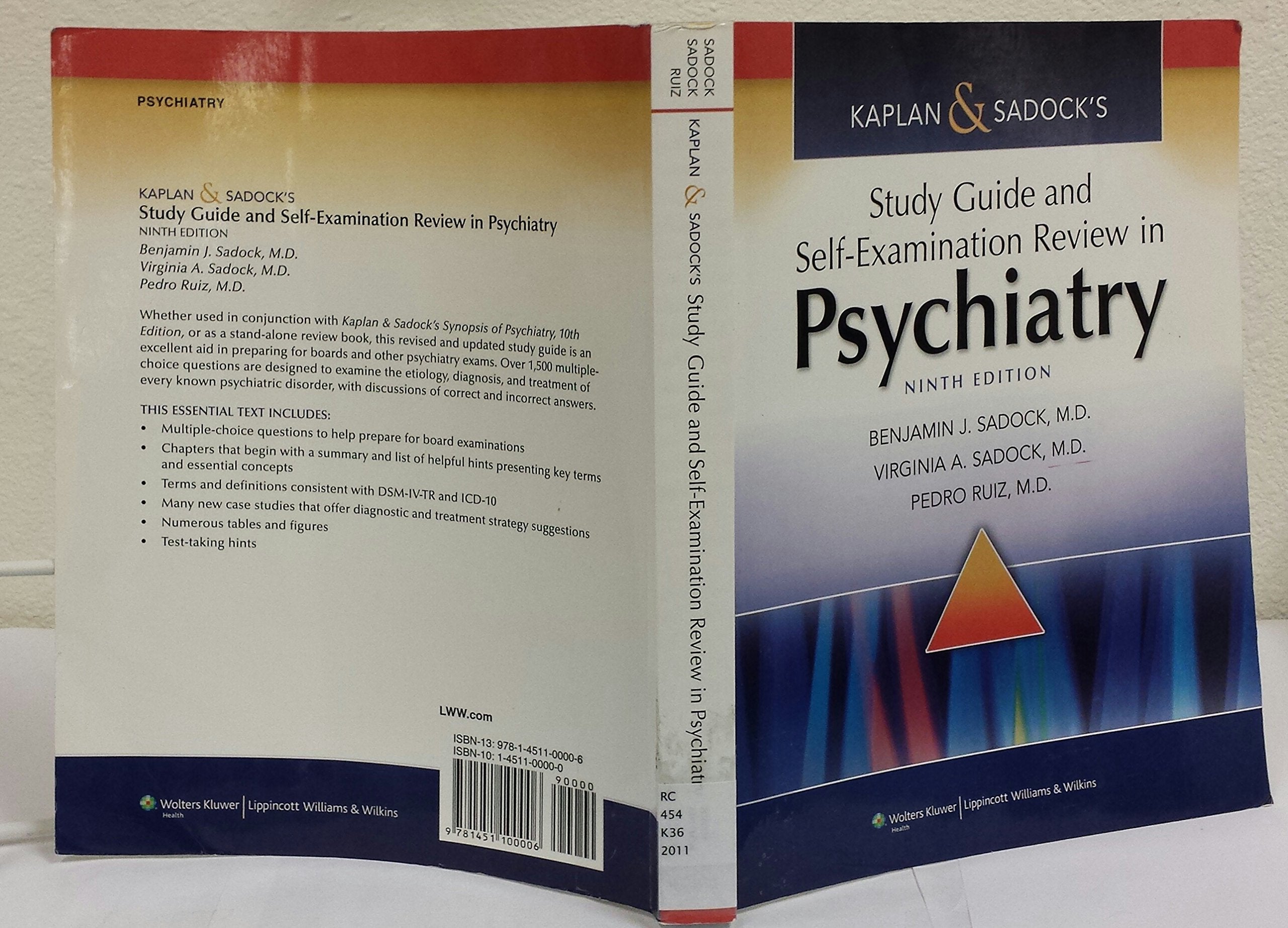 Kaplan & Sadock's Study Guide and Self-Examination Review in Psychiatry (STUDY GUIDE/SELF EXAM REV/ SYNOPSIS OF PSYCHIATRY (KAPLANS))-ISBN: 9781451100006